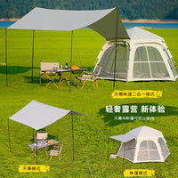 Outdoor Camping Tent with Integrated Tarp, Portable Automatic Setup for Overnight Wilderness Stays