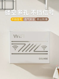 Wall-Mounted WiFi Router Storage Box with No-Drill Installation for Modems & Set-Top Boxes
