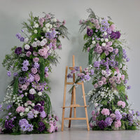 Monet Garden Style Artificial Floral Arch Arrangement with Stand for Outdoor Weddings