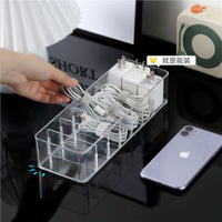 Data Cable Storage Box Power Charger Cord Organizer Desktop Wire Management Hub Large Capacity
