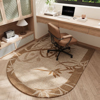 Arch-Shaped Office Chair Mat Living Room Carpet Non-Slip Wear-Resistant Floor Protector for Computer Chair Bedroom