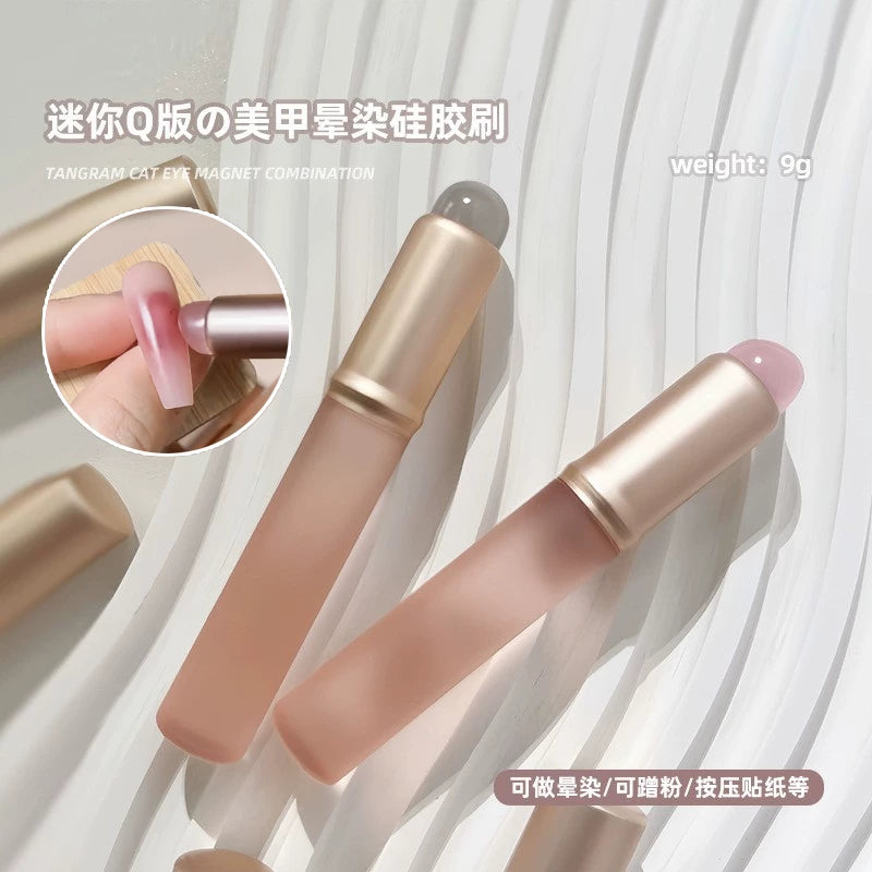 Gradient Blooming Blush Silicone Pen for Mirror Powder Nail Art
