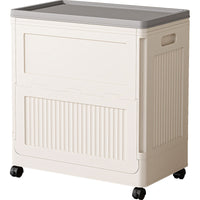 Foldable Home Storage Box with Wheels, Large Capacity Organizer for Clothes and Quilts, Plastic Wardrobe Storage Bin