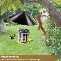 Squirrel-Proof Bird Feeder Baffle with Rotating Hanging Hook