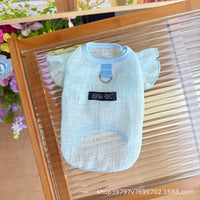 Summer Breathable Mesh Pet Vest for Dogs & Cats - Lightweight Sun Protection & Cooling Fly Sleeve Shirt