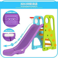 Kids' Indoor/Outdoor Plastic Slide with Extended Chute - 2-in-1 Toddler Play Set for Home