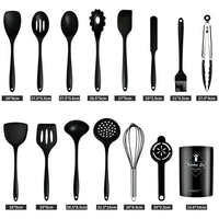 Silicone Kitchen Utensil Set with Non-stick Spatulas and Ladles, Heat-Resistant Cooking Tools