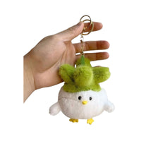 Garlic Bird Plush Keychain Pendant - 12cm Mini Stuffed Animal for Bags & Gifts