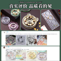 Acrylic Bead Design Tray for DIY Jewelry Making, Transparent Beading Organizer for Bracelets and Necklaces