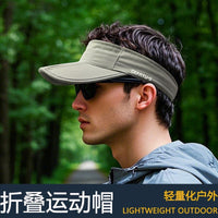 Foldable Running Visor Hat for Marathon and Outdoor Sports, Breathable Quick-Dry Sun Protection