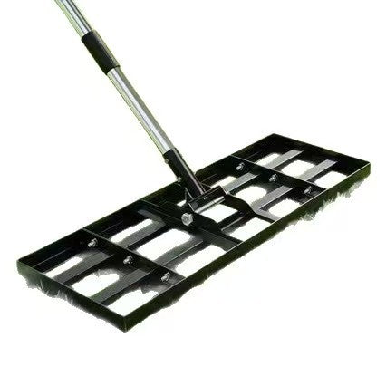 Stainless Steel Golf Course Sand Bunker Rake with 5-Section Handle for Soil Leveling