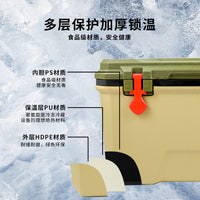 Portable Wheeled Cooler Box for Camping Fishing Outdoor Activities with 72H Ice Retention