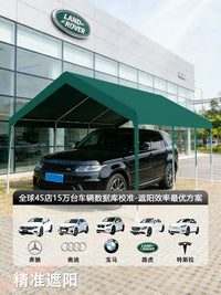 Outdoor Sunshade Carport Tent for Electric Vehicles and Cars, Portable Rainproof Shelter