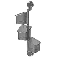 Rotating Suction Cup Storage Organizer for Kitchen and Bathroom, Wall-Mounted, No-Drill Installation