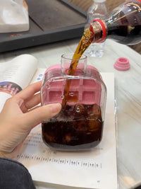Portable Silicone Ice Cube Maker Bottle with Press Function