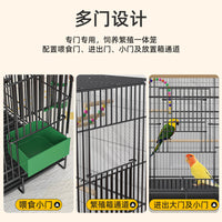 Large Bird Cage for Home Use, Suitable for Mynah, Cockatiel, Peony, and Budgerigar Parrots, Extra Large Luxury Breeding Cage
