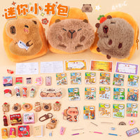Capybara Mini Backpack Stationery Set for Kids Pretend Play