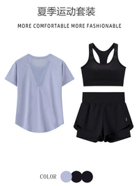 Women's Plus Size Quick Dry Running Workout Set Loose Fit Yoga Activewear