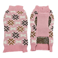 Pet Jacquard Knit Sweater for Dogs, Retro Style Round Neck Pullover for Autumn/Winter