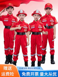 Kids' Firefighter Costume Set for Role Play and Performances