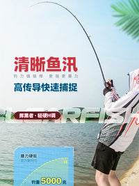Rayqiang Carbon Fiber Heavy/Light Thunder Fishing Rod Set for Black Fish Lure Fishing