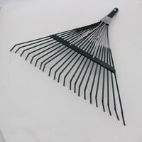 22-Tooth Steel Wire Rake for Garden and Yard Cleaning, Leaf Collection