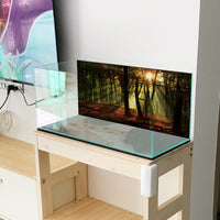 3D Forest Sunlight Aquarium Background Sticker Self-Adhesive Fish Tank Decoration