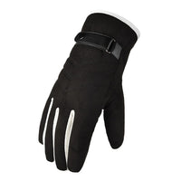 Men's Suede Winter Gloves - Thermal, Touchscreen, Windproof, Non-Slip for Outdoor Cycling