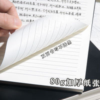 Vintage B5/A5/A4 Loose-Leaf Coil Notebook with Detachable Pages, Grid/Blank Paper for Students