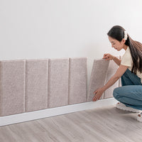 Self-Adhesive Linen Upholstered Wall Panels for Headboards and Wall Protection