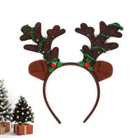 Christmas Reindeer Antler Headband with Bells for Festive Occasions