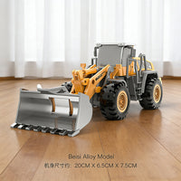 Kids' Alloy Construction Vehicle Set - Excavator, Crane, Mixer Truck, and More - Realistic Engineering Model Toys for Boys
