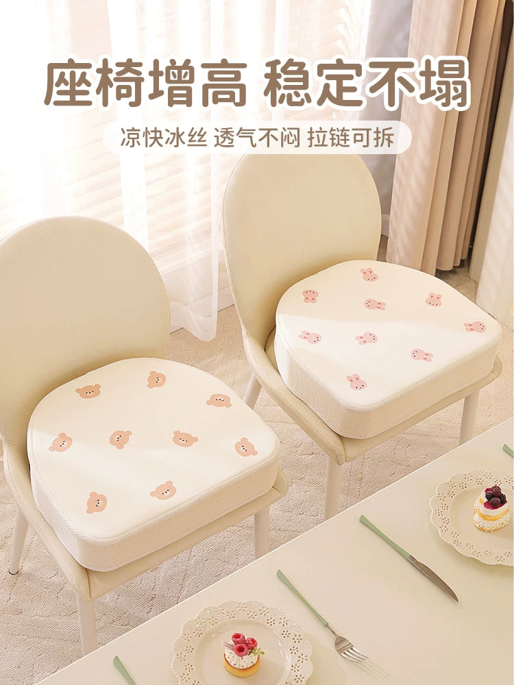 Kids Booster Seat Cushion for Dining and Study, U-Shaped Heightening Pad
