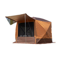 Mongolian Yurt Hexagonal Automatic Camping Tent with Tailgate Mosquito Net and Rain Protection, Upgraded with Chimney Port