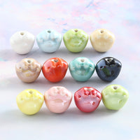 Candy Color Plated Bear Paw Ceramic Beads for DIY Jewelry Making