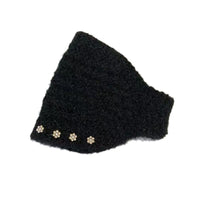 Women's Winter Knitted Headband Ear Warmer Neck Scarf with Rhinestones