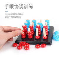Montessori Wooden Gravity Chess Educational Toy for Kids, Math & Logic Board Game