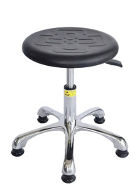 Anti-Static Adjustable Lab Stool with Foot Ring or Casters for Cleanroom & Medical Use