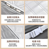 Quilted Aluminum Silver Washing Machine Cover for Top-Loaders, Thickened Sunscreen and Heat Insulation