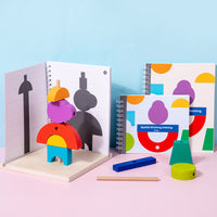 Kids 3D Spatial Construction Mirror Projection Building Blocks Logical Thinking Training Educational Toy
