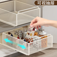 Under Sink Pull-Out Organizer Rack for Kitchen Cabinet, Spice Storage, Dish Layered Basket, Deep Cabinet Narrow Gap Pull Basket