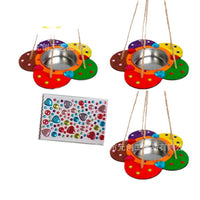 Wooden Bird Feeder House DIY Craft Kit with Paint and Brushes