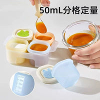 Baby Food Freezer Tray with Divided Compartments for Purees and Solids, Silicone Storage Container for Infants
