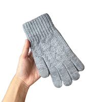 Men's Winter Warm Alpaca Lined Touchscreen Gloves for Outdoor Cycling