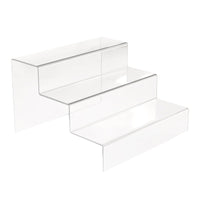 Acrylic Tiered Display Stand Clear Multi-layer Riser for Collectibles and Figures
