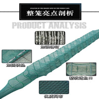 Foldable Fishing Net Trap for Shrimp, Loach, Eel, and Lobster, Thickened Design