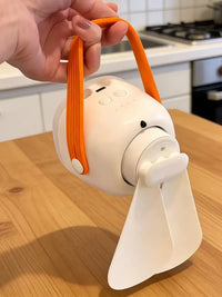 Portable USB Rechargeable Desk and Hanging Fan with Remote Control for Kitchen and Bathroom