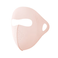Summer Full Face UPF 50+ UV Protection Mask for Women, Solid Color Ice Silk Breathable Lightweight Sun Mask