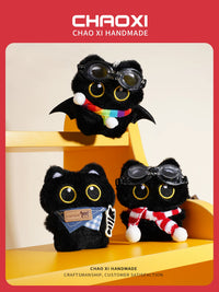 Cute Black Cat Plush Keychain Pendant for Bags and Backpacks