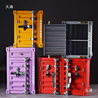 Industrial Style Metal Container Nightstand Storage Cabinet Display Box for Cafe & Clothing Stores